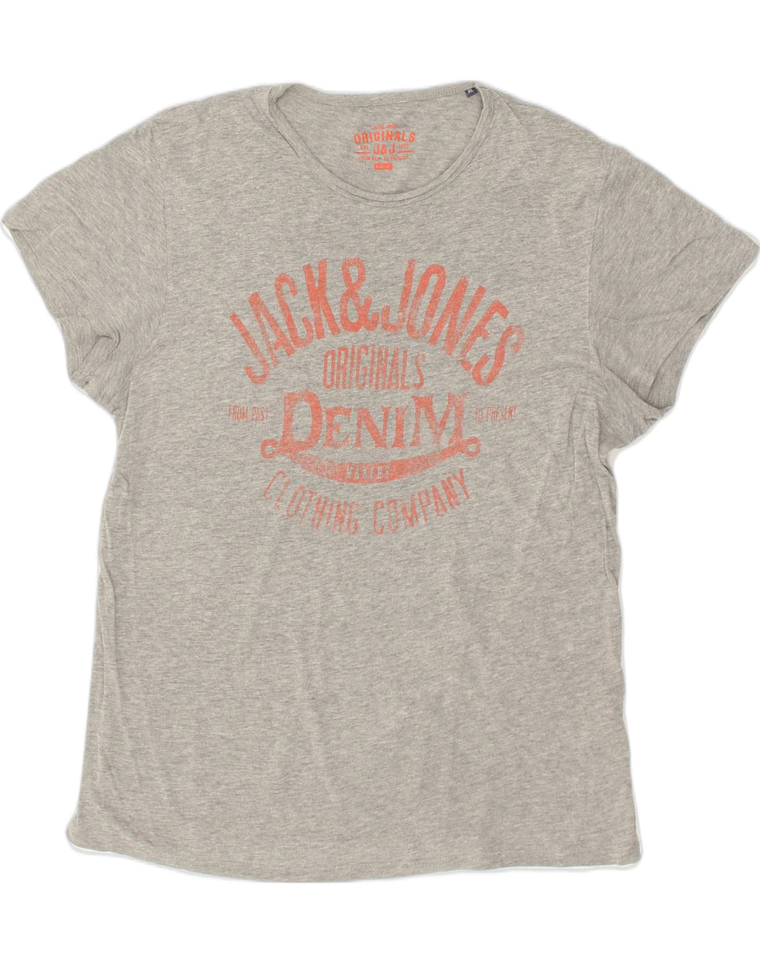 JACK & JONES Mens Graphic T-Shirt Top XL Grey Cotton | Vintage Jack & Jones | Thrift | Second-Hand Jack & Jones | Used Clothing | Messina Hembry 