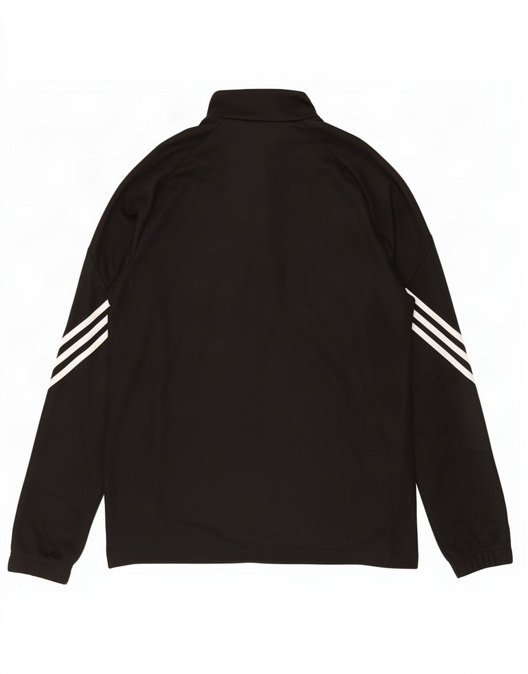 Top della tuta da ginnastica Adidas Climalite con zip e collo da uomo, colore nero medio