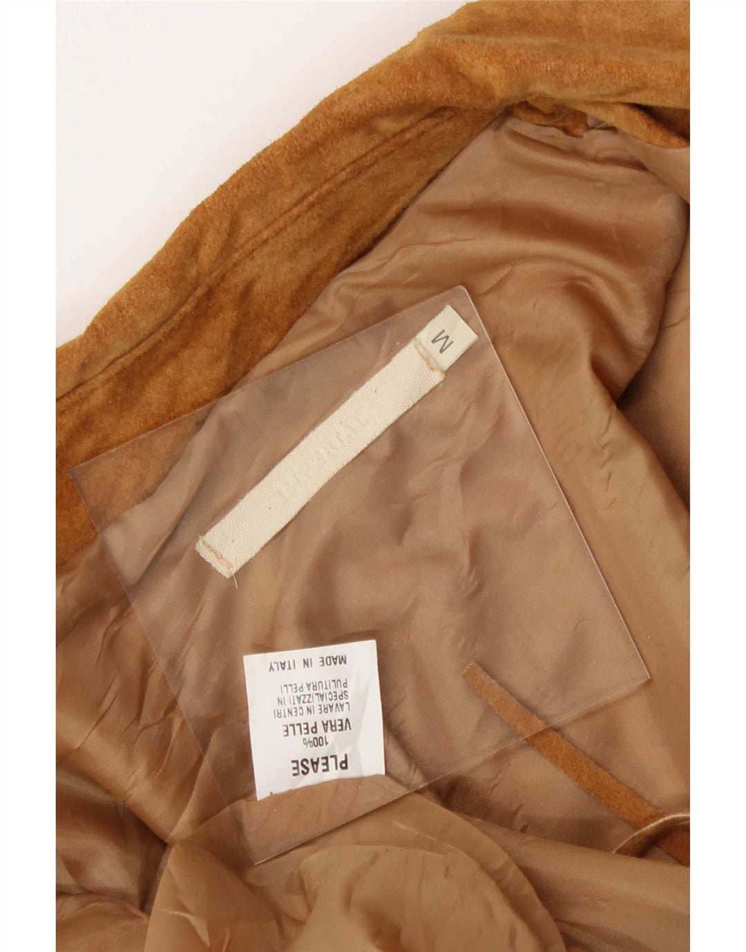 Giacca in pelle scamosciata corta da donna Imperial UK 12 Pelle beige media