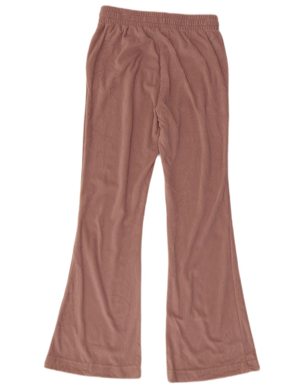 Pantaloni da tuta in velluto svasato da donna Adidas UK 12/14 Rosa medio