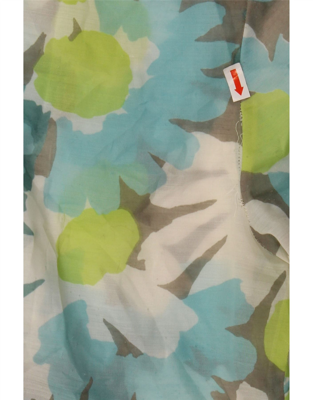 Camicetta da donna con maniche a 3/4 VINTAGE UK 14 Grande floreale multicolore