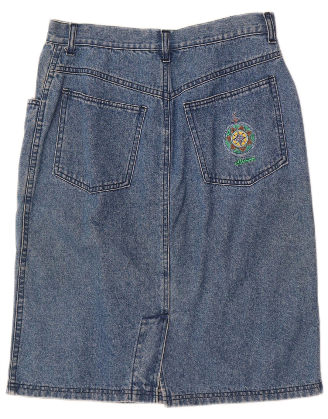 Gonna in denim da donna Ellesse media W28 cotone blu