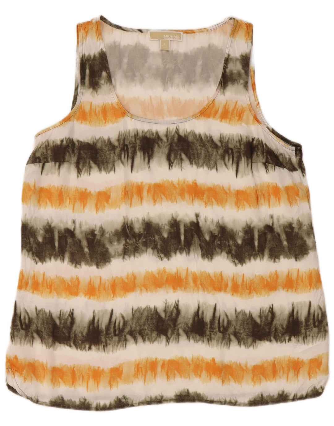 MICHAEL KORS Canotta da donna UK 16 Grande poliestere tie-dye multicolore