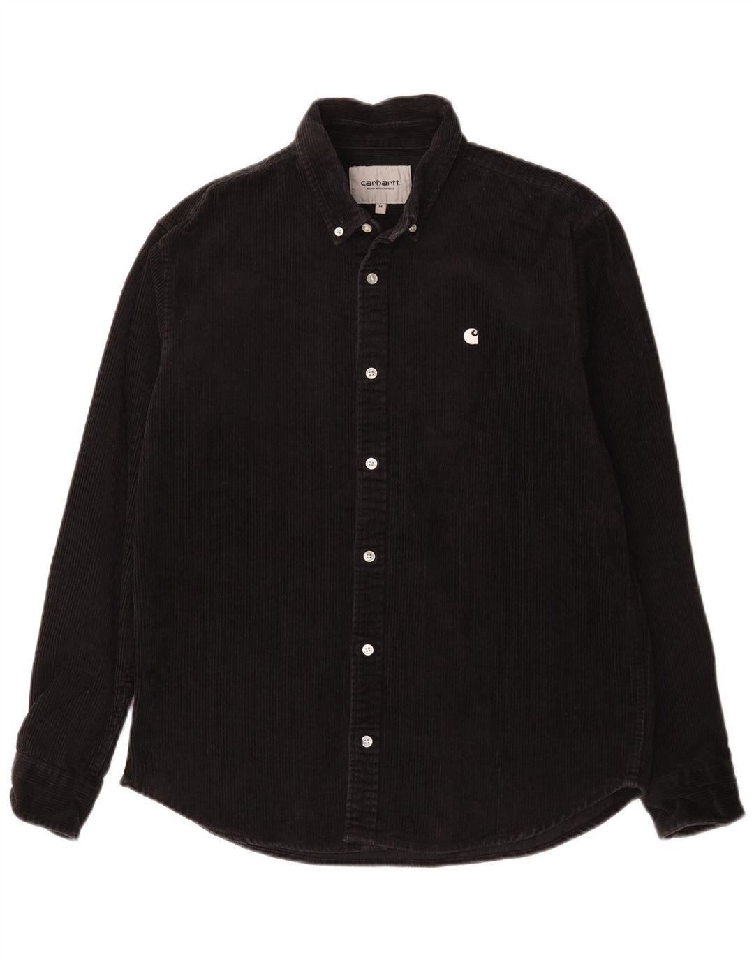 Camicia da uomo in velluto a coste Carhartt, cotone nero medio