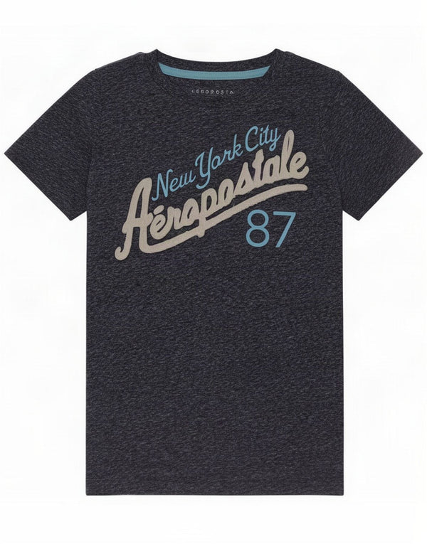 T-shirt grafica da donna Aeropostale UK 10 piccola blu navy screziato