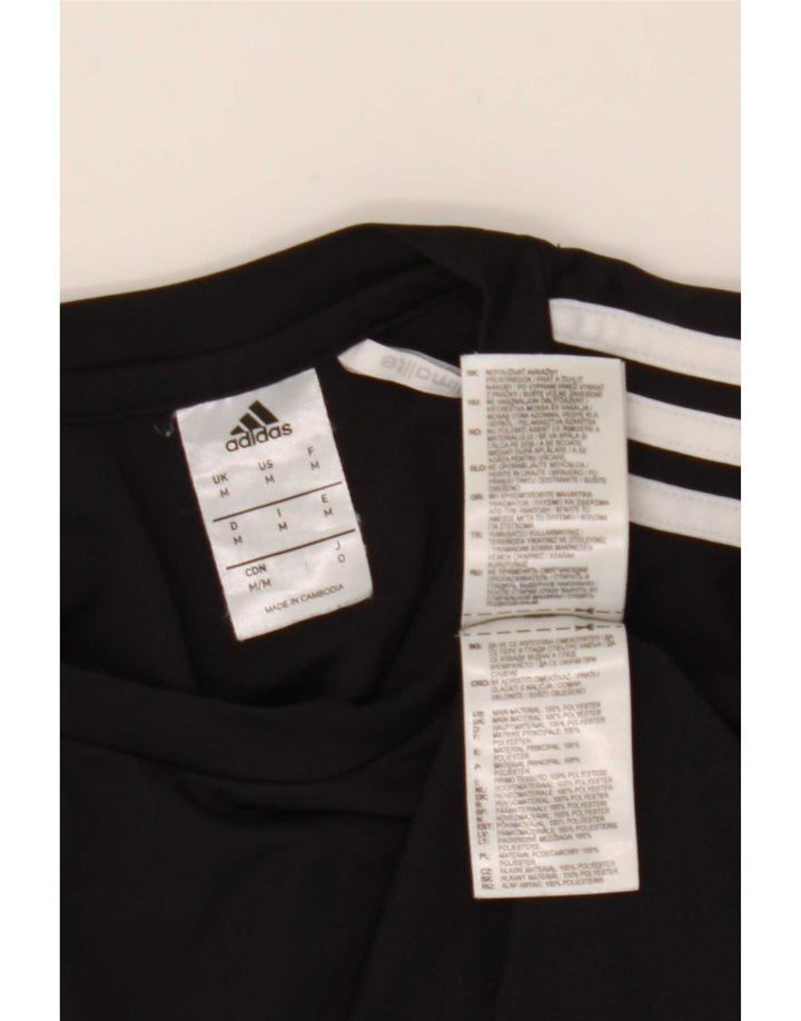 T-shirt Adidas Climalite da uomo Top in poliestere color block medio nero