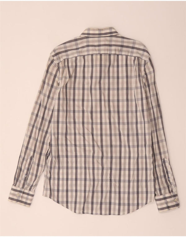 Camicia Gap da uomo slim fit in cotone a quadri grigio medio