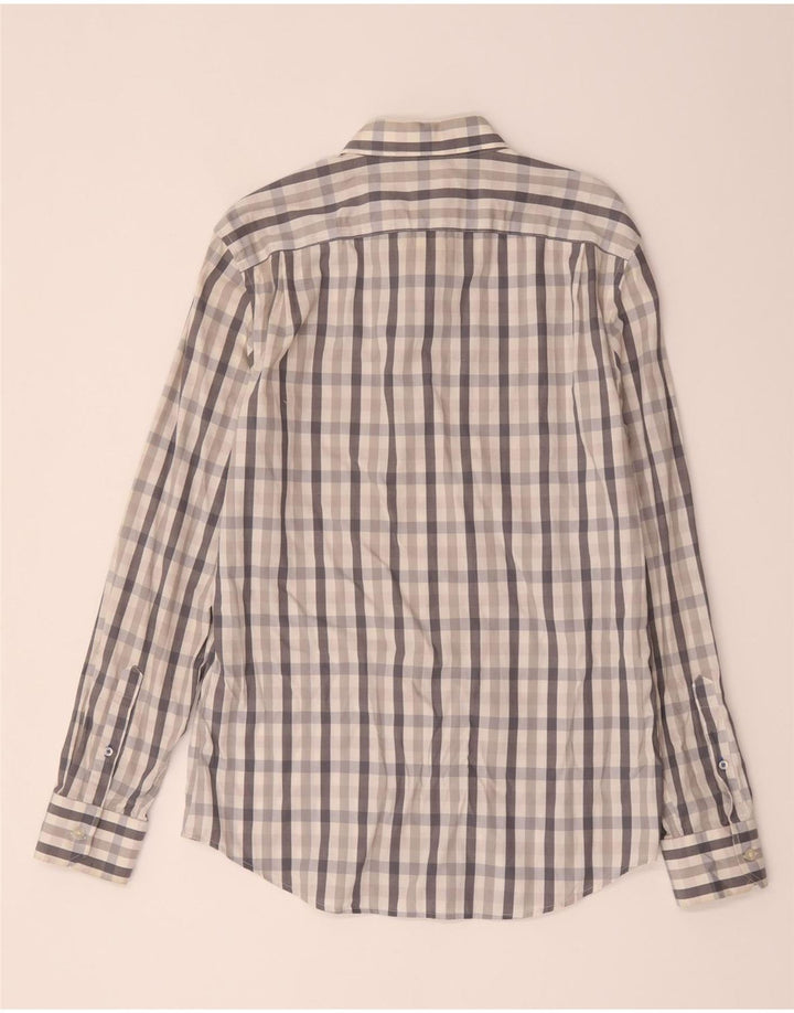 Camicia Gap da uomo slim fit in cotone a quadri grigio medio