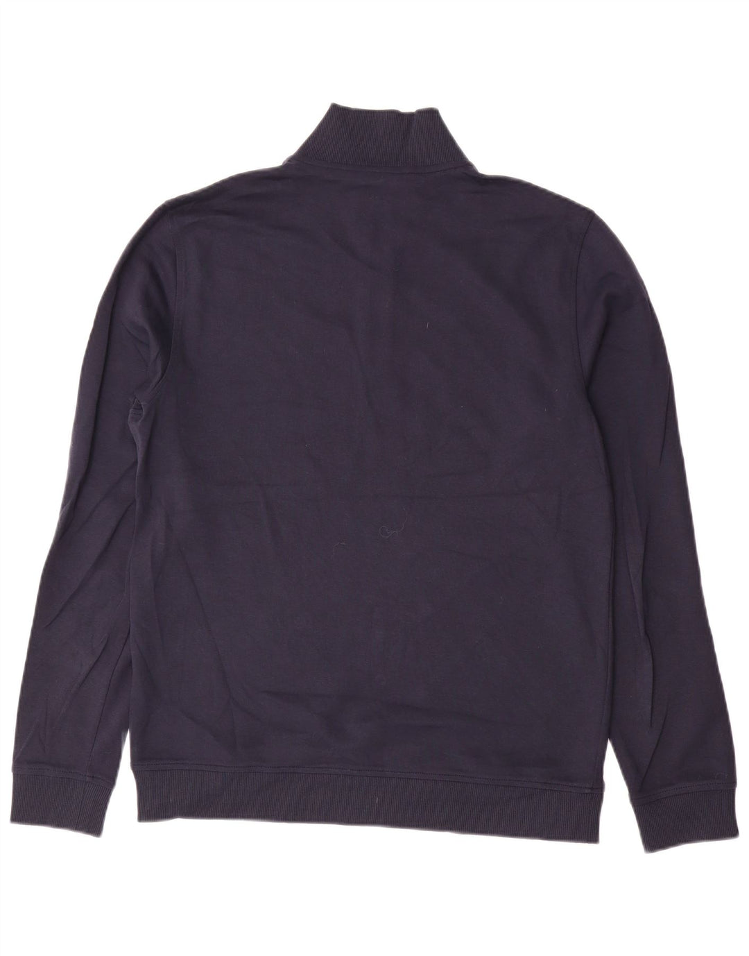 Felpa da uomo con collo con zip Ted Baker, taglia 3, cotone medio blu navy