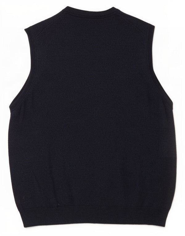Marks & Spencer Mens Vest Tank Top Large Navy Blue Cotton