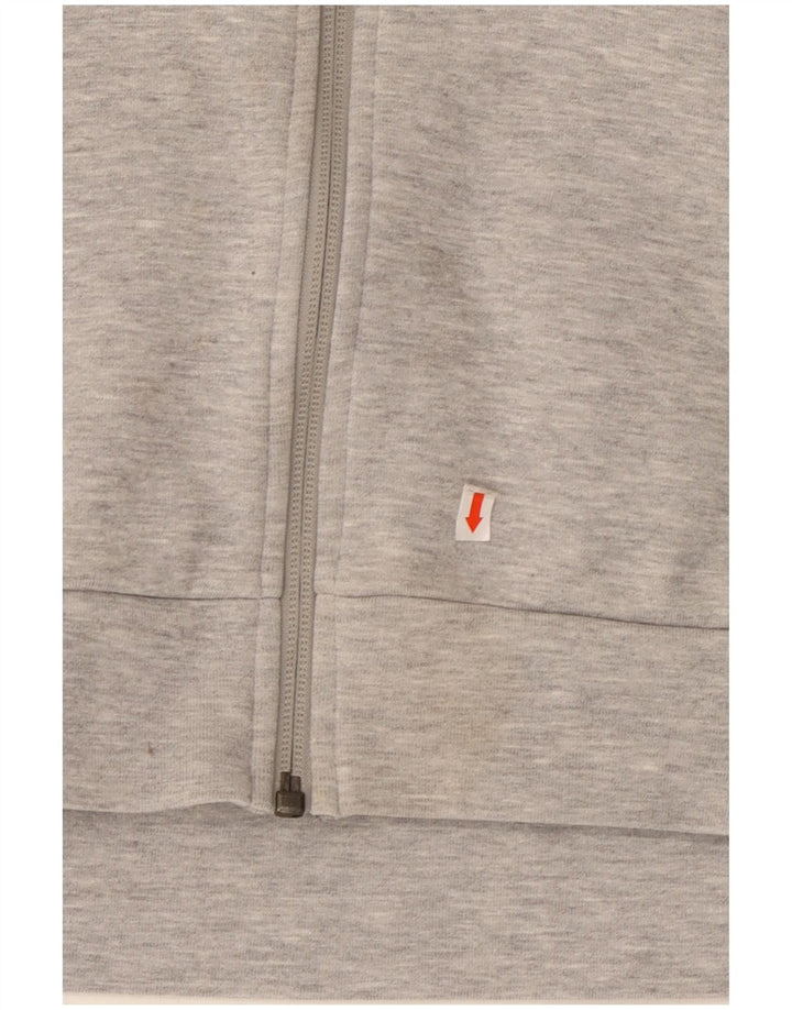 Maglione con cappuccio e zip ADIDAS da uomo XL in cotone grigio