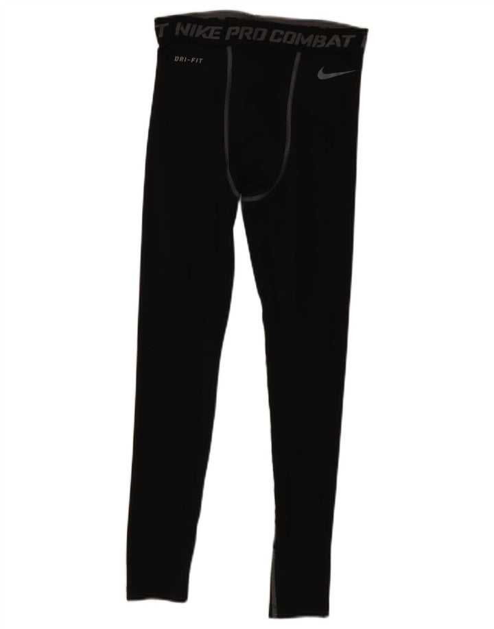 Leggings grafici Nike Dri Fit da uomo piccoli in poliestere nero