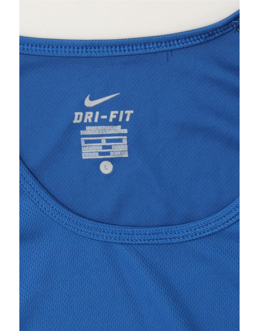 Canotta NIKE da uomo Dri Fit UK 42/44 Large Blu Colourblock Poliestere
