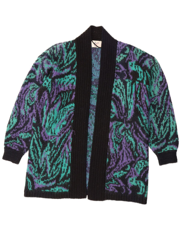 Maglione cardigan lungo oversize da donna Amari UK 10 piccolo multicolore