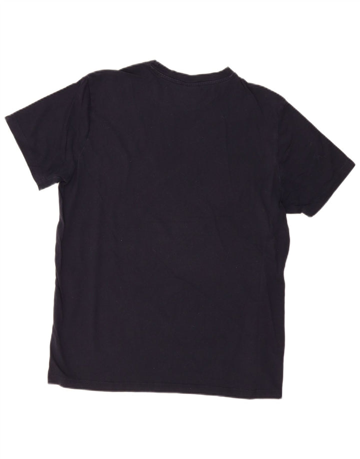T-shirt grafica da uomo CHAMPION Top grande in cotone blu navy