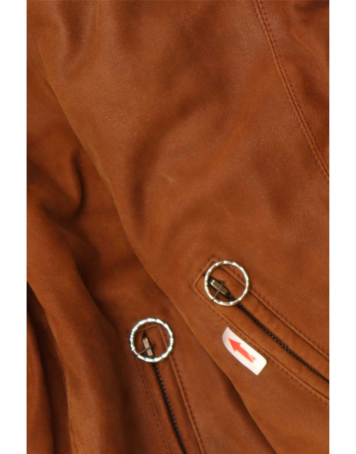 Giacca in pelle da uomo Commander IT 48 Pelle marrone medio