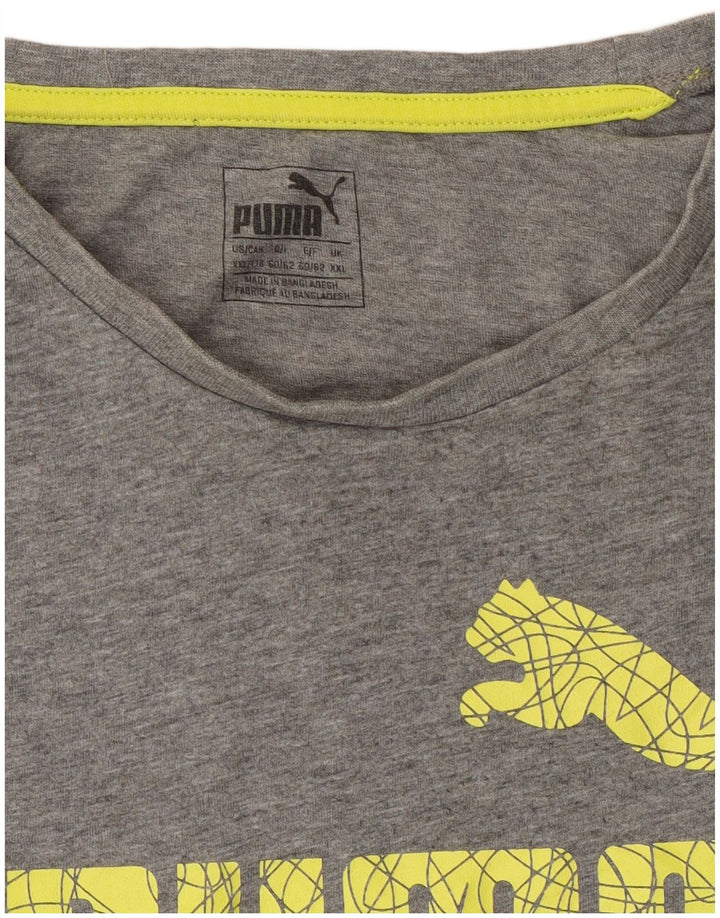 T-shirt grafica da uomo Puma Top 2XL Grigia