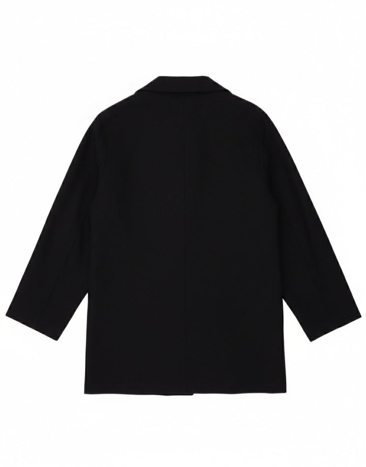 Giacca blazer a 2 bottoni da donna Laura Ashley UK 10 piccola in lana blu navy