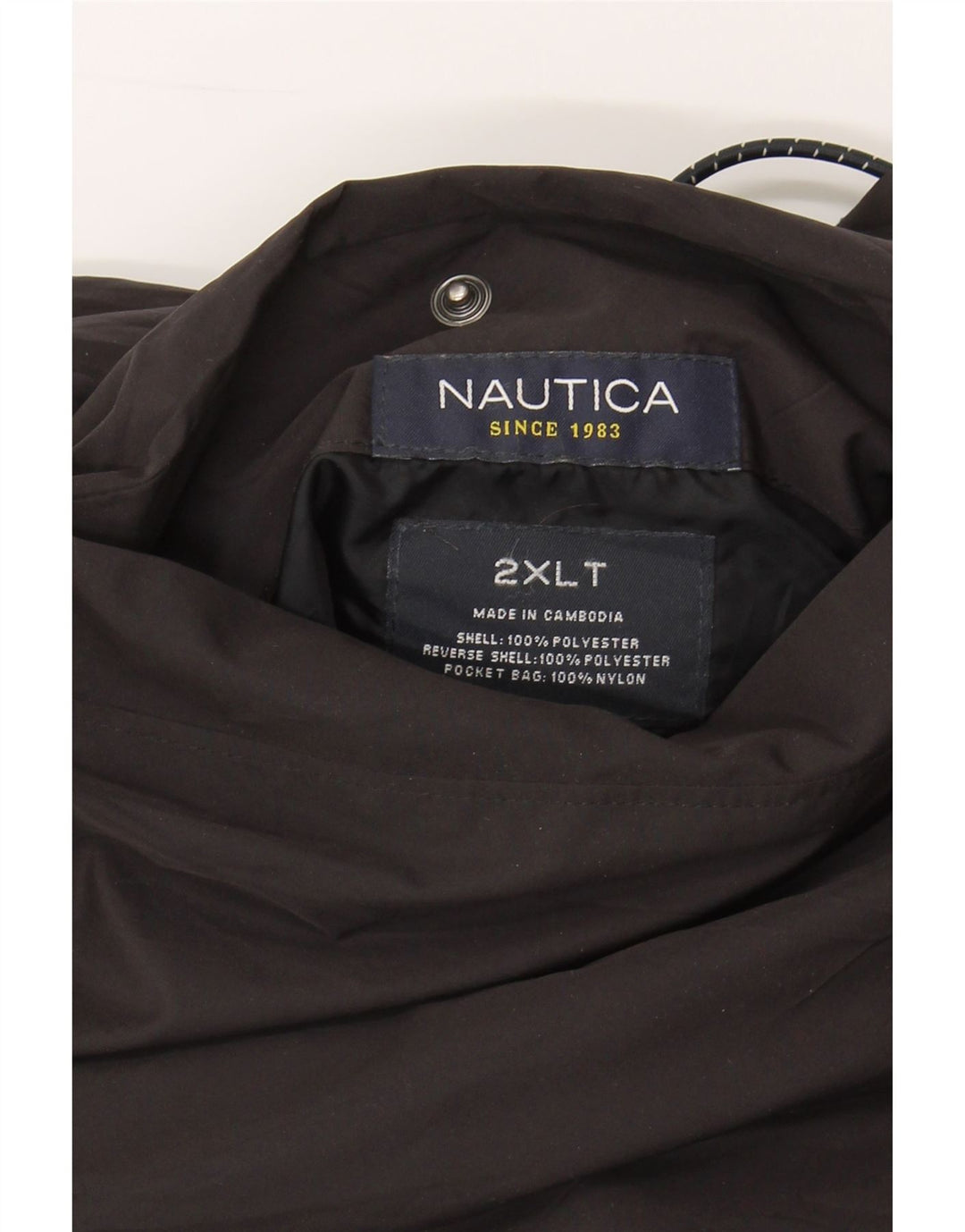 NAUTICA Mens Reversible Jacket UK 44 2XL Black Polyester Vintage Nautica and Second-Hand Nautica from Messina Hembry 