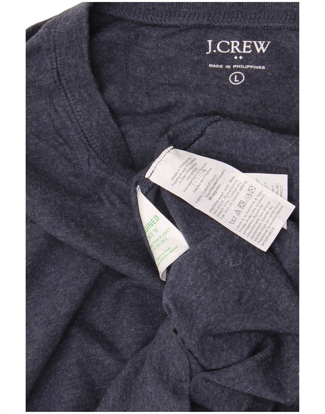 J. Crew Maglia da uomo a maniche lunghe grande in cotone blu navy