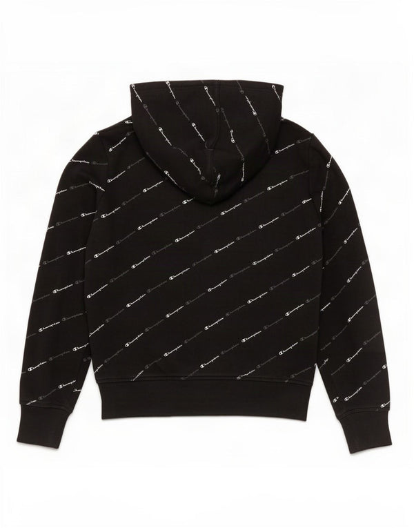 Maglione con cappuccio grafico da donna Champion UK 10 piccolo cotone nero