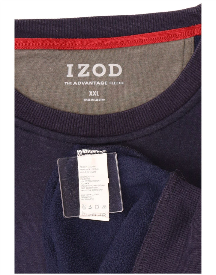 Felpa da uomo Izod maglione 2XL poliestere blu navy