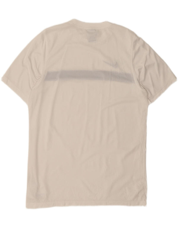 T-shirt da uomo Nike Dri Fit Top XL poliestere color block bianco