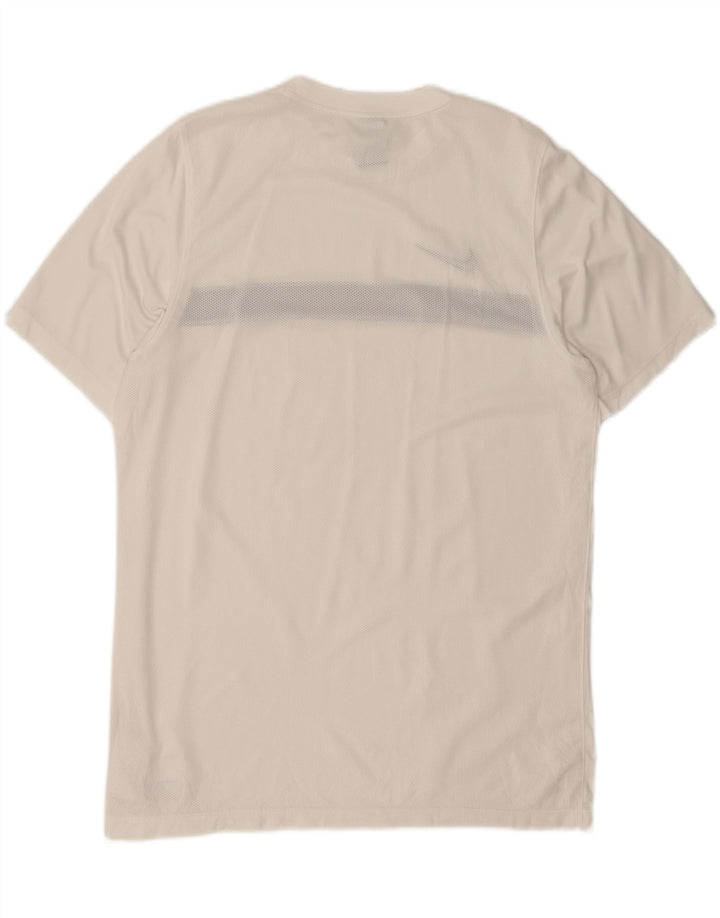 T-shirt da uomo Nike Dri Fit Top XL poliestere color block bianco