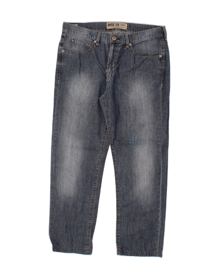 RIFLE Mens Straight Jeans W33 L28  Blue Vintage Rifle and Second-Hand Rifle from Messina Hembry 