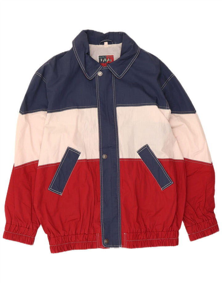 Giubbotto bomber vintage da uomo IT 50 color block medio multicolore