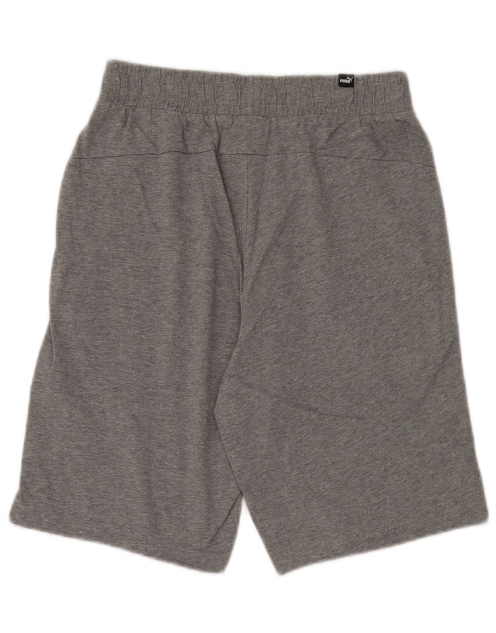 Pantaloncini sportivi da uomo Puma Small in cotone chiazzato grigio