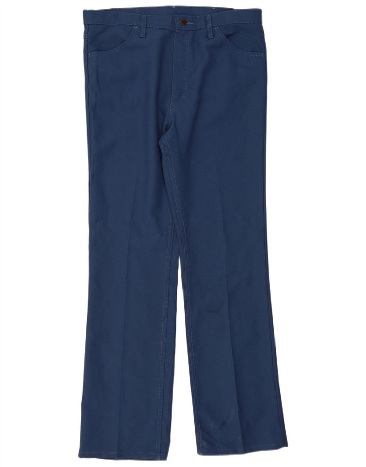 Pantaloni casual dritti da uomo Wrangler W38 L34 poliestere blu