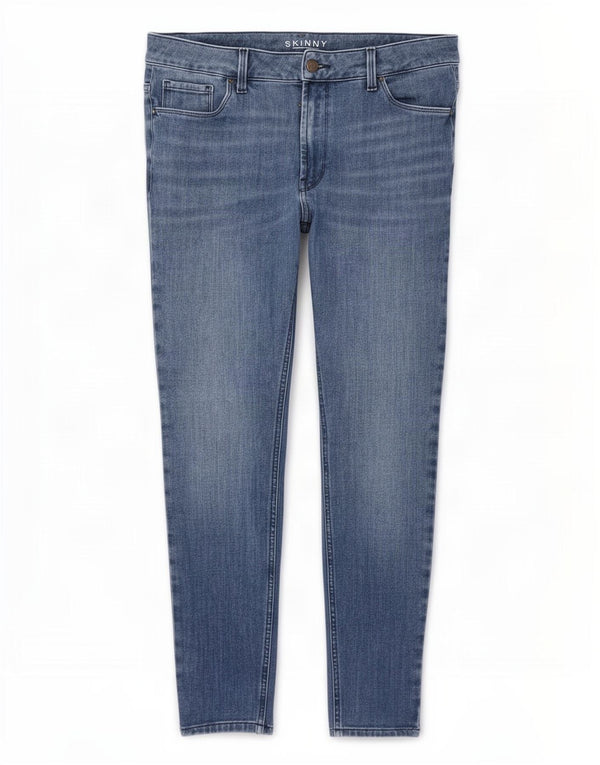 Jeans skinny a vita alta da donna Marks & Spencer UK 16 Large W32 L26 Blu