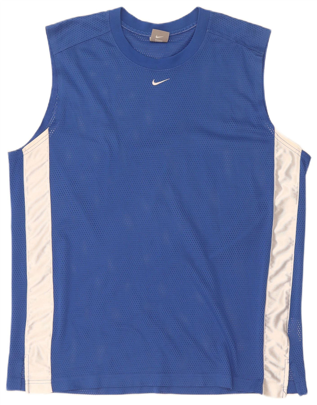 Canotta Nike da uomo grande in poliestere color block blu
