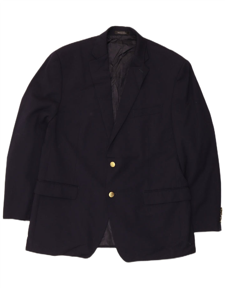 Giacca blazer da uomo a 2 bottoni Chaps UK 38 lana blu navy media
