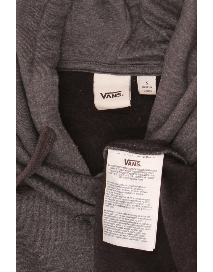 Felpa con cappuccio grafica da uomo Vans Small in cotone grigio
