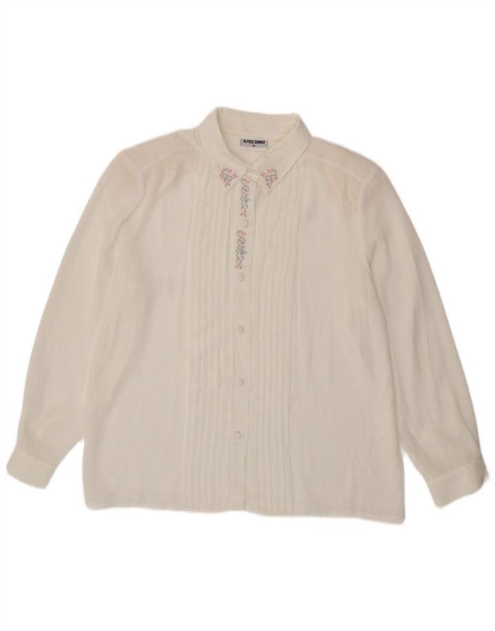 Camicetta trasparente da donna Alfred Dunner UK 14 grande bianca