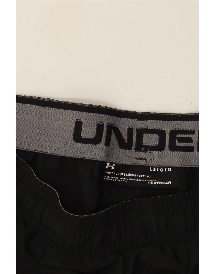 Pantaloncini sportivi grafici da uomo Under Armour grandi neri