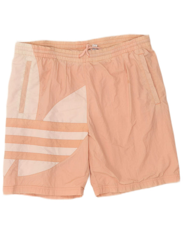 Pantaloncini da bagno grafici da uomo Adidas in poliammide rosa medio