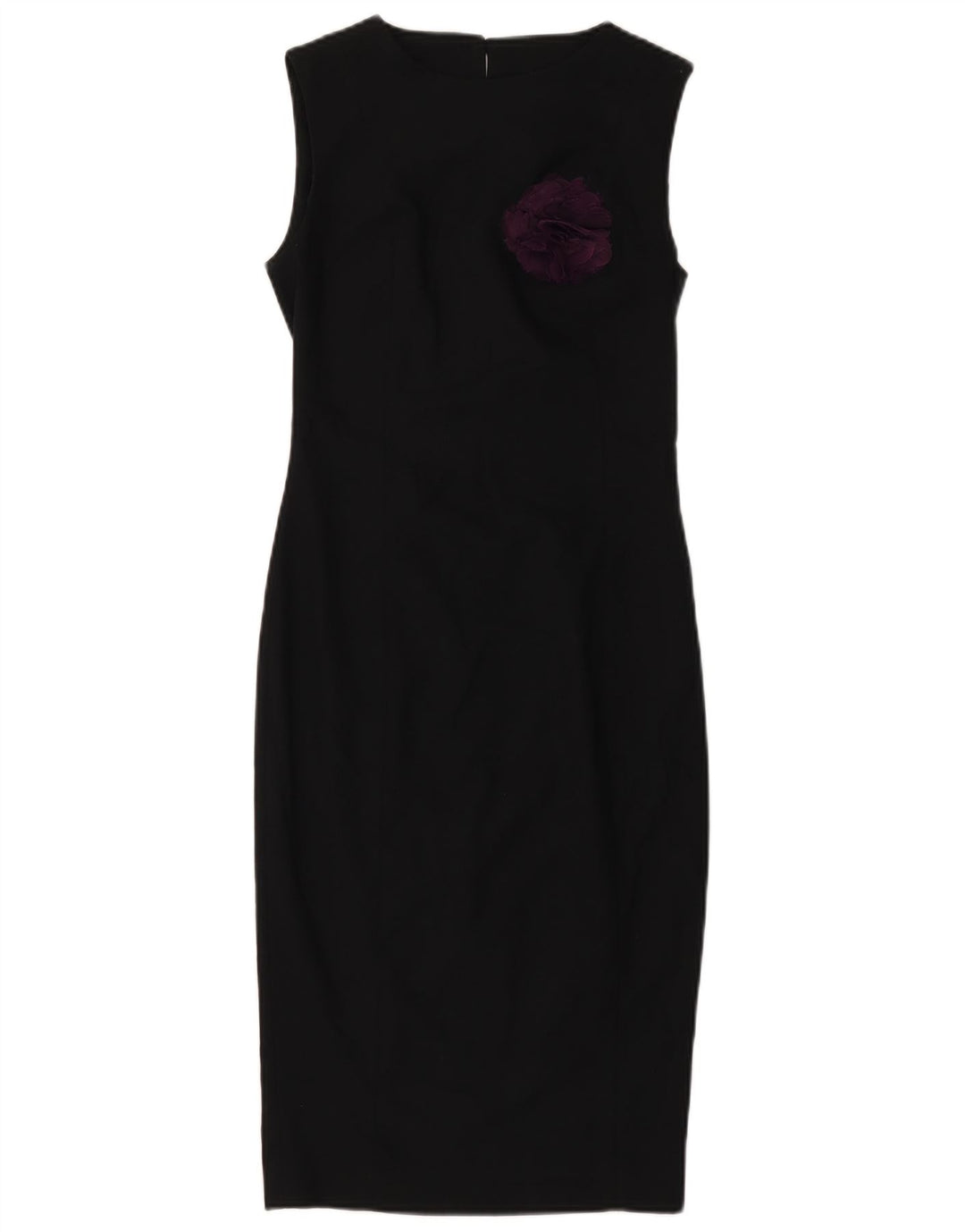 Abito tubino senza maniche ZARA da donna UK 4 XS poliestere floreale nero