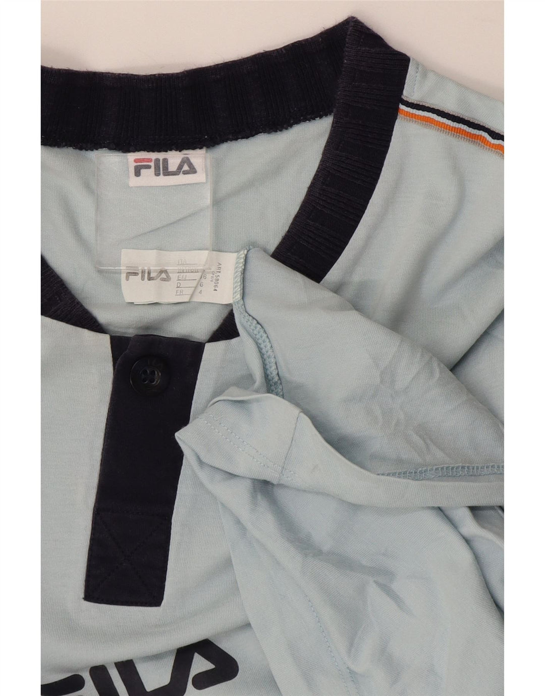T-shirt Fila da uomo Top Large in cotone blu