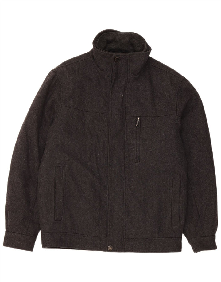 Giacca a vento bomber Towne da uomo London Fog UK 38 Lana grigio medio