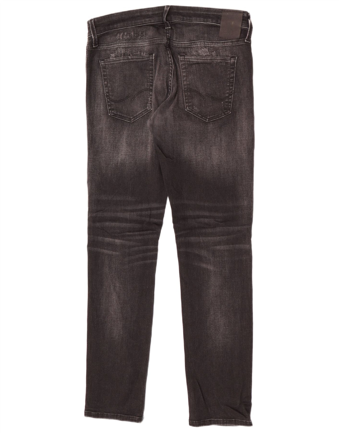 Jack & Jones Uomo GLENN Jeans slim effetto consumato W33 L32 cotone nero