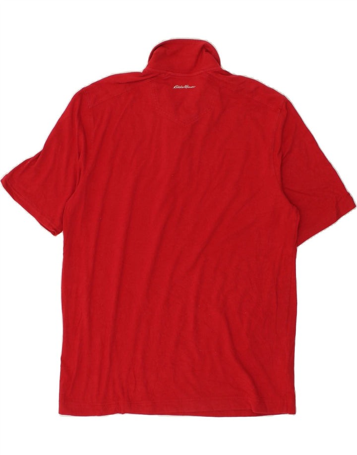 EDDIE BAUER Mens Polo Shirt Large Red Cotton Vintage Eddie Bauer and Second-Hand Eddie Bauer from Messina Hembry 