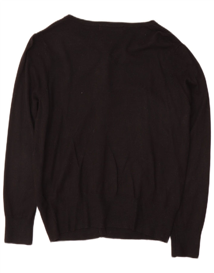 Maglione cardigan da donna Marks & Spencer UK 14 Viscosa nera media