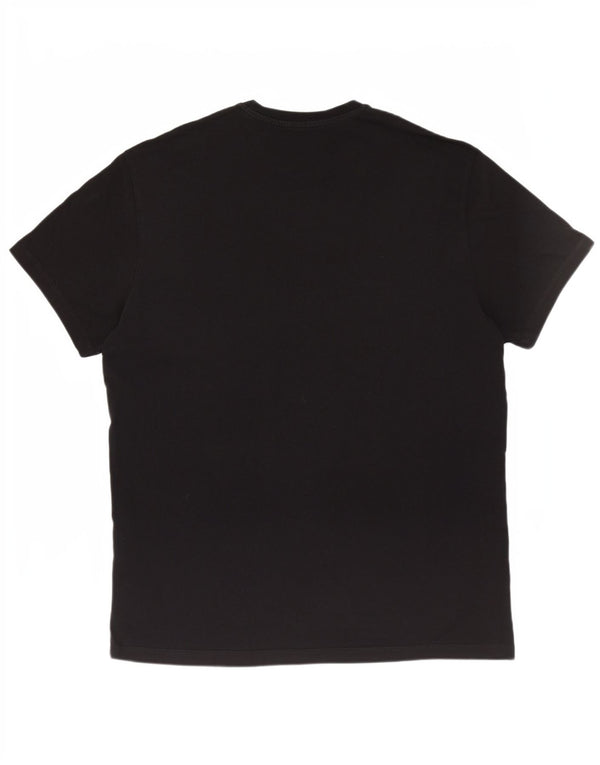 Armani Exchange - T-shirt grafica regolare da uomo, piccola, nera, geometrica