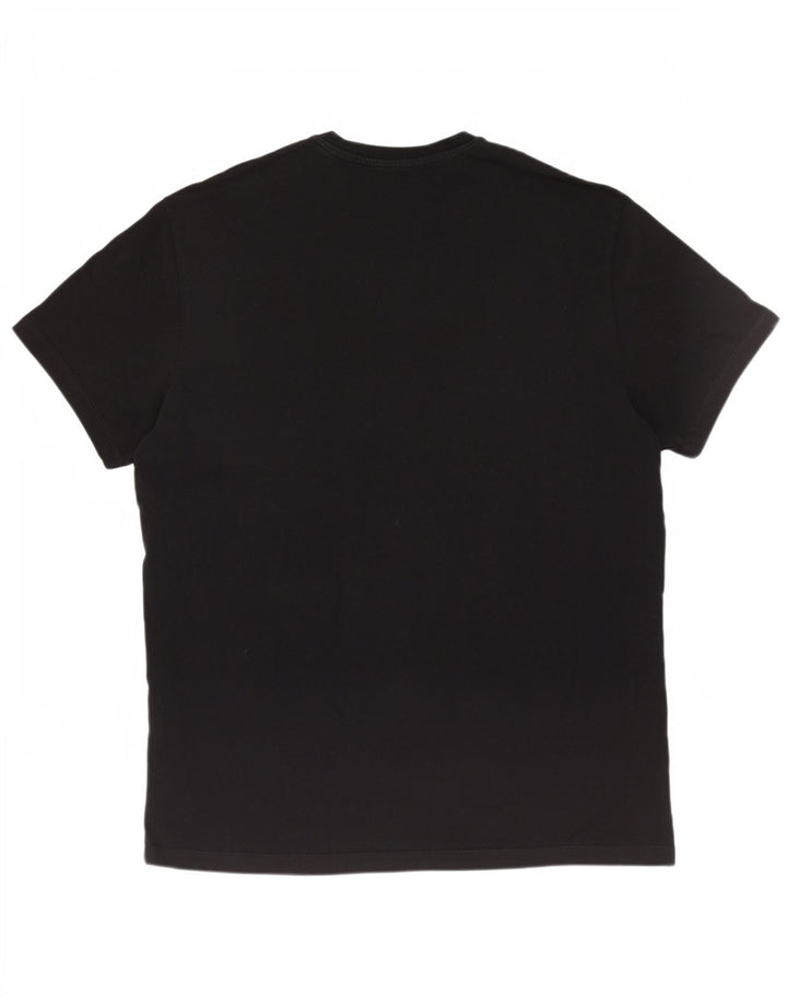 Armani Exchange - T-shirt grafica regolare da uomo, piccola, nera, geometrica
