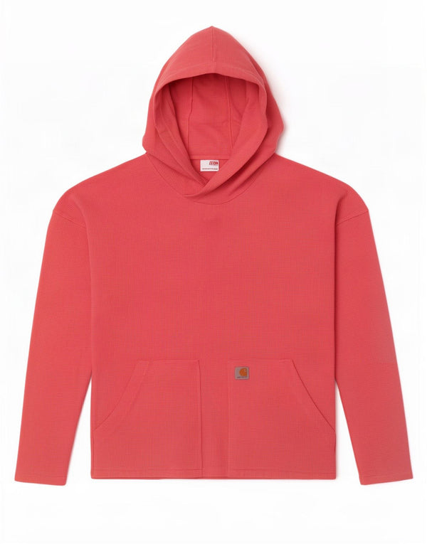 Carhartt Girls Hooded Top Long Sleeve 13-14 Years XL Pink Cotton