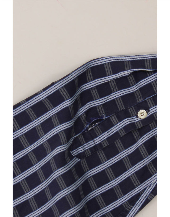 LACOSTE Mens Shirt Size 40 Medium Navy Blue Check Cotton Vintage Lacoste and Second-Hand Lacoste from Messina Hembry 