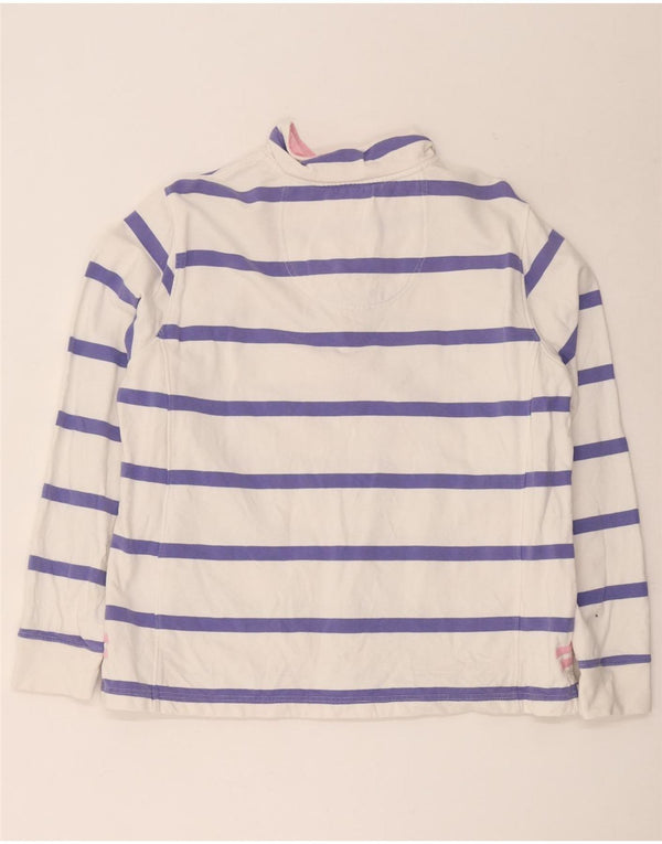 Crew Clothing Felpa da donna con collo con zip, maglione UK 16, grandi strisce bianche
